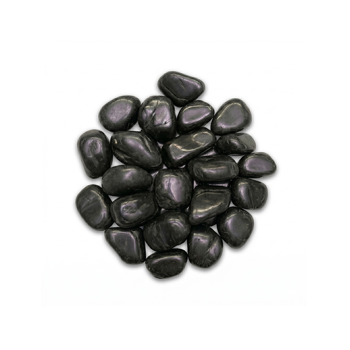 Regular Polished Black Beach Pebbles